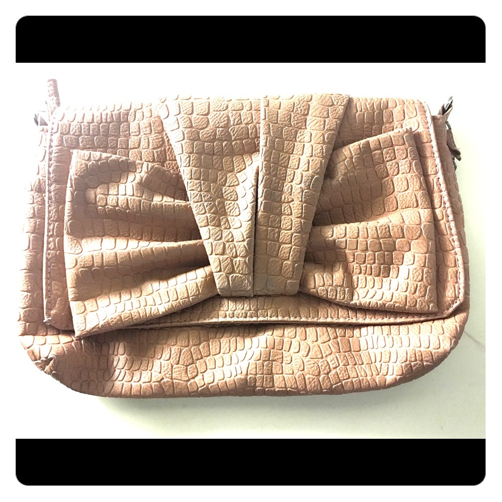 faux snake skin clutch